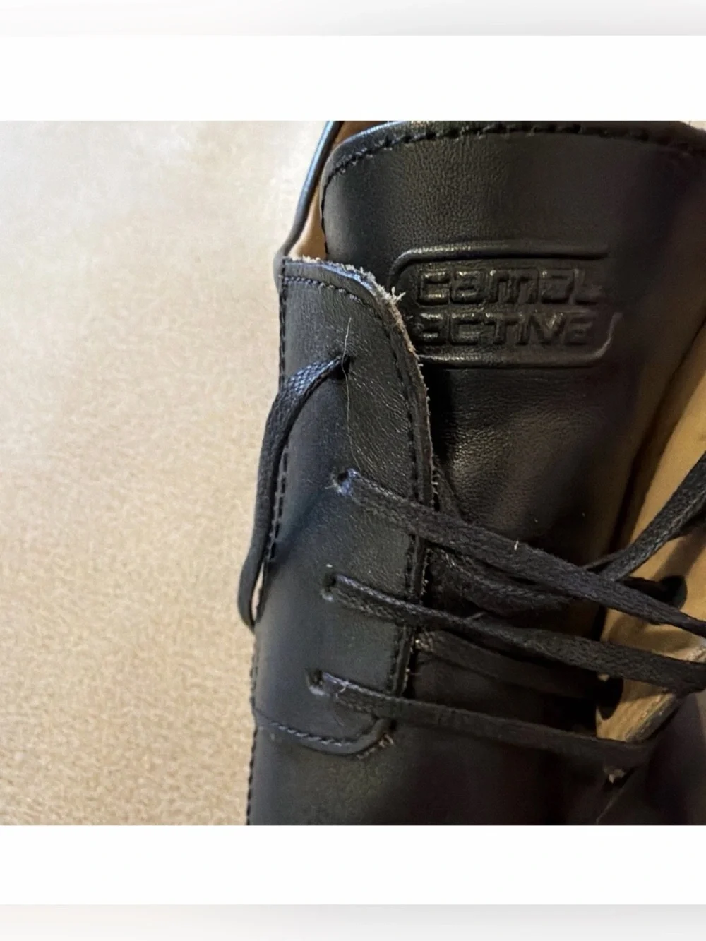 Camel Active Men's Black Leather Lace-Up Dress Shoes 9.5 Good condition